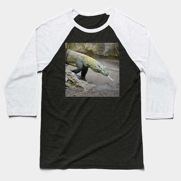 Komodo dragon Baseball T-Shirt by Sharonzoolady